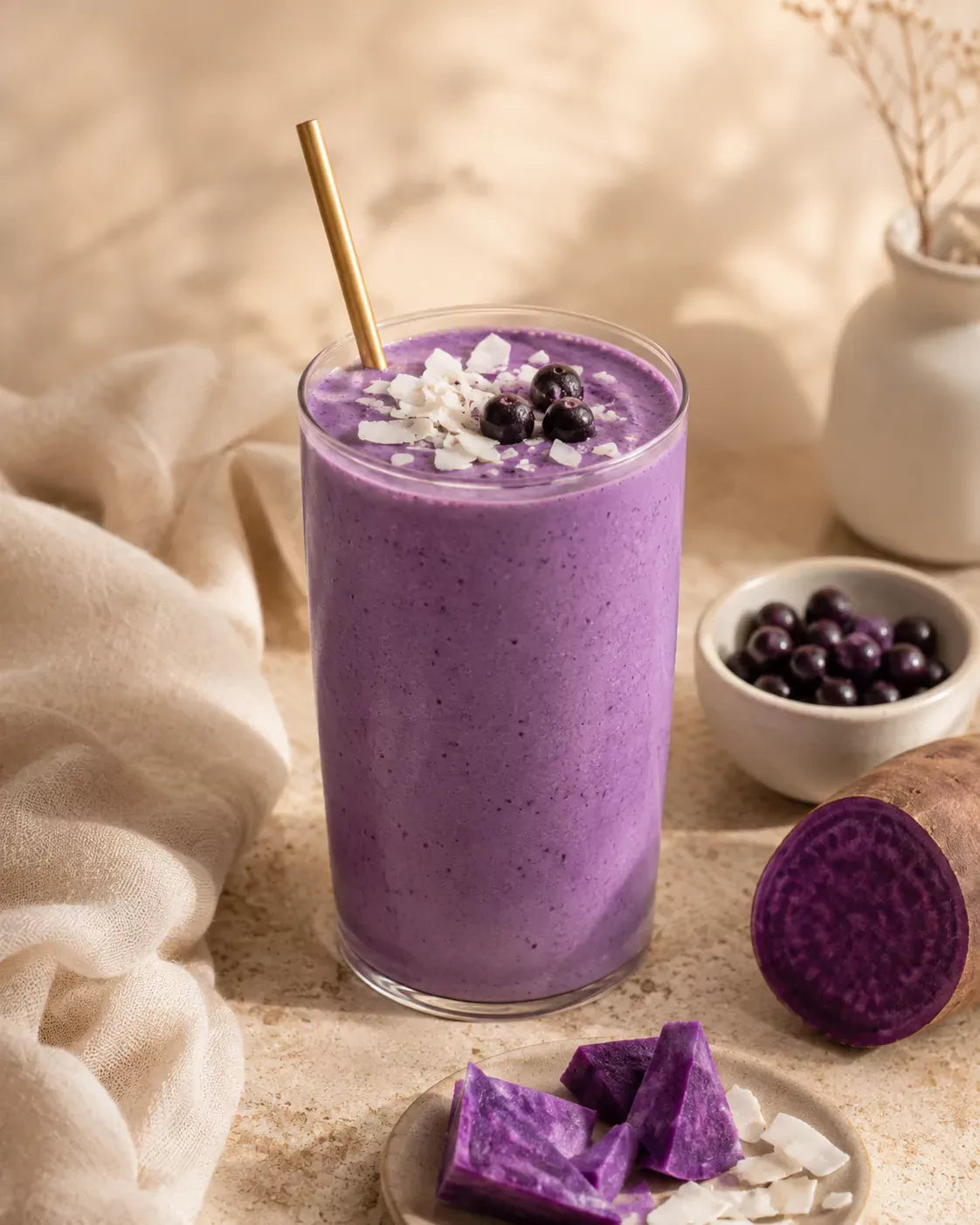 Purple ube smoothie