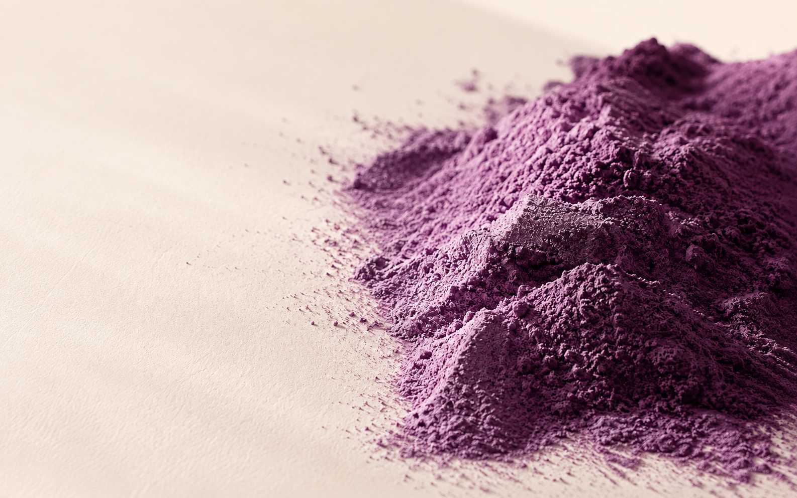 Purple ube latte prepared for a café menu in Lebanon